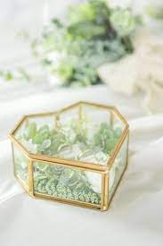 Greenery Wedding Ring Box Wedding Ring Box Glass Wedding Ring Box Engagement Ring Box Diy