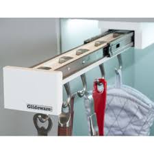 $107.02 $190.97 (save 44%) (2) free shipping. Rev A Shelf Glideware Pan Utility Organizer W Heavy Duty Stainless Steel Slides 5 Adjustable Hooks Kitchensource Com