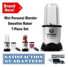 View recipes that can be easily made with the magic bullet. Magic Bullet 433938236 200 Watt Mini Personal Blender Smoothie Maker 7 Piece Set W Cross Blade Silver