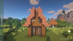 The door is 2 blocks tall. Minecraft How To Build A Simple Medieval House Step By Step Tutorial Bypixelbot