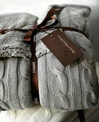 Stylewell oversized sweater knit (3 colors) sherpa throw blanket + f/s. Cable Knit Sherpa Oversized Throw Reversible Blanket Faux Sheepskin Lined Cozy Cotton Blend Sweater Knitted Afghan Eikei