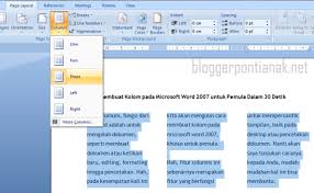 Cara Mudah Membuat Kolom Pada Microsoft Word 2007 Untuk Pemula
