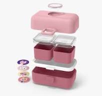 Lunch box per bambini rosa Monbento personalizzabile