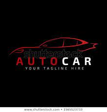 Red Car Logo Template With Black Background Auto Car Business Logo Design With Silhouette For Automotive Company L Logo Templates Business Logo Design Red Car