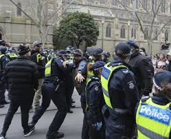 The worrying video that has been released of protests erupting in sydney and melbourne on the violent scenes that erupted along sydney streets as thousands of protesters marched against. Anti Lockdown Protesters Clash With Police In Sydney Otago Daily Times Online News
