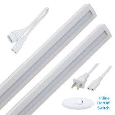 16 Inch Warm White Line Voltage Linkable Led Under Cabinet Lighting 2 Pack Kit