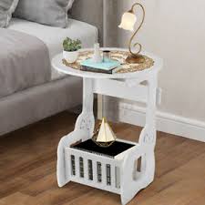 Small white round side table ukfcu. Round Drawer Coffee Tables For Sale Ebay