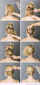 Simple Short Hair Updo Tutorial Pepino Haircuts Hairstyle Short Hair Styles Easy Short Hair Updo Tutorial Short Hair Styles