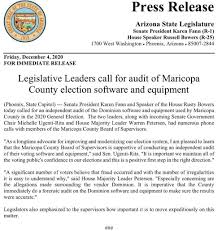 Donald J. Trump - Thank you to Senate President Karen Fann and House  Speaker Russell Bowers – and all, for what you are doing in Arizona. A fast  check of signatures will