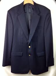 Chaps Blazer 42l Modern 2 Button Gold Metal Buttons Sport