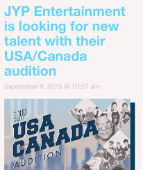 Who is eligible for the jyp entertainment audition? Jyp Entertainment Audition In Canda Usa K Pop Amino