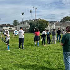 Thanks to our Mesa View archery students, teacher Grace Sidell, and  volunteer community member “Coach Mike” for showing superintendent Dr.  Conroy and me how to take aim, shoot straight, and hit the