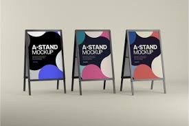 A Stand Board Mock Up Outdoor Advertising Outdoor Advertising Mockup Advertising