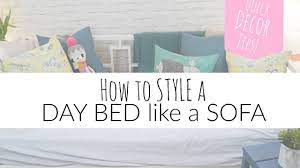 When i bought this vintage bed online, i thought it was a daybed (because i notoriously see something i love and press purchase as if i'm a 3 year old seeing. How To Style A Daybed Like A Sofa Youtube