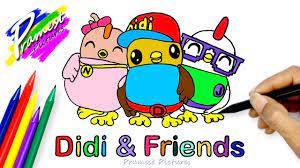 Anda bisa menyimpan gambar ini ke pc atau gadget lain secara gratis. Didi Friends Menggambar Dan Mewarnai Kartun Anak Youtube