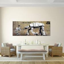 Vi rekommenderar särskilt våra praktiska krokar och hållbara spik (som passar alla väggar). Banksy I Am Your Father Street Art Bild 200x80 Real De