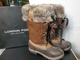 London Fog Womens Melton Brown Winter Boots Shoes Size 7 Medium
