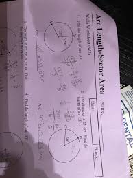 How far does the tip of the minute hand travel in 40 minutes? Solved Adenta Arc Length Sector Area Wells Worksheet W2 Chegg Com