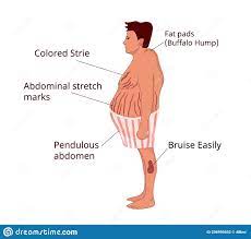 Cushing Syndrome Symptoms Illustration Of The Common Features Of The Cushing Disease Stock Illustration Illustration Of Obese Cushing 206995652