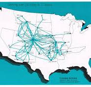 Frontier Airlines (FL) October 25, 1970 route map... The ...