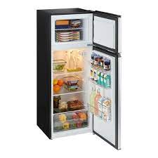 Provide effortless control of your food's environment with the easy to use temperature dial and defrost feature. Vissani 7 1 Cu Ft Top Freezer Refrigerator In Stainless Steel Look Mdff7ss The Home Depot