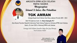 Hak cipta video tetap milik talent. Ucapan Selamat Dari Feri Harianto Spd Atas Pelantikan Bupati Aceh Selatan Serambi Indonesia