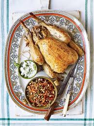 Lebanese Roast Chicken Stuffed With Rice Lamb And Cinnamon Recipe Delicious Magazine Recipe Roast Chicken Cinnamon Recipes Recipes