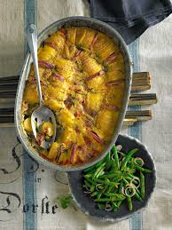 Kartoffelgratin Mit Mohn Und Bohnensalat Rezept Kartoffelgratin Rezept Kartoffelgratin Bohnensalat