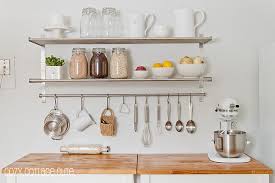 Ikea Should I Hang My Cooking Utensils Kitchen Wall Shelves Open Shelving Kitchen Wall