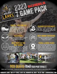 Scheels 7 Game Packs Bismarck Larks Bismarck Larks