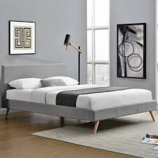 Enjoy free shipping on most stuff, even big stuff. Mikasa Furniture Grey Tegan Upholstered Bed Frame Temple Webster