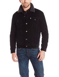 Levi 39 S Men 39 S Sherpa Trucker Jacket Black Sherpa X2f Corduroy X Small Mens Lightweight Jacket Trucker Jacket Mens Sherpa