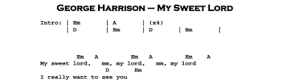 My sweet lord oh, my lord my sweet lord. George Harrison My Sweet Lord Guitar Lesson Tab Chords Jgb
