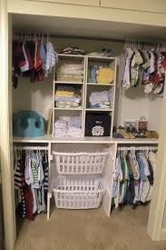 The small but perfectly sized closet is in reaching distance to the crib. 10 Baby Boy Closet Ideas Baby Closet Closet Organization Kid Closet