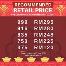 Pembelian mengacu pada harga jual butik emas lm, lokasi pengambilan atau pengiriman. Harga Emas Malaysia
