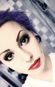 Pin By Ginger Rice Kennard On Piercings Cheek Piercings Dimple Piercing Purple Hair