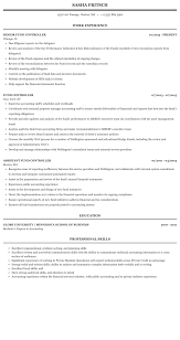 fund controller resume sample mintresume