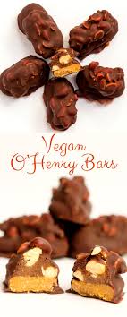 Vegan O Henry Bars Made With Date Caramel Peanut Butter Cashews And Homemade Chocolate A Guilt Free Guilt Free Dessert Vegan Desserts Vegan Dessert Recipes