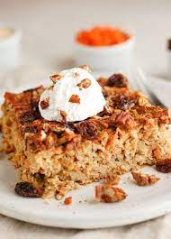 Healthy Carrot Cake Baked Oatmeal Recipe Healthy Carrot Cakes Baked Oatmeal Recipes
