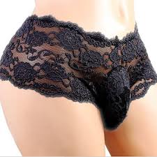 The aura mesh panties ~ a hip hugger style panty that features a full mesh back for comfort and cheekiness. Black Mens Sexy Sissy Pouch Panties Lingerie Lace Floral Bikini Briefs Gay Girly Underwear Buy At The Price Of 2 44 In Aliexpress Com Imall Com