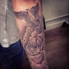 Birds And Clouds Tattoo Design Flower Bird Cloud Tattoo Cloud Tattoo Sleeve Tattoos For Guys