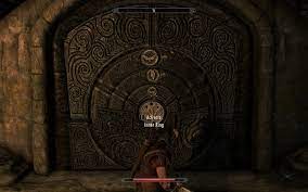 Up until i got to a really wierd glitch in bleak falls sanctum, where i had to enter in a combination and use the golden claw to unlock the door, my only problem is when i hit the e key on the outer, middle and inner rings, it just stays on the same thing and i can't progress! What Combination Do You Set On The Door To Open It In The Claw Arqade