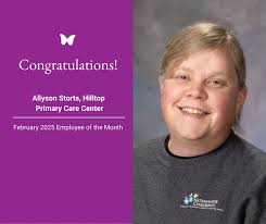 🎉 Congratulations to our February Employee of the Month, Allyson Storts!  Her nominator shared, “Allyson trains every clinical leader in primary  care, and has incredible attention to detail, compassion and skill. She