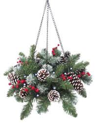 Tesco Direct Pre Lit Cone And Berry Christmas Hanging Basket 20 Leds Christmas Hanging Baskets Christmas Flowers Christmas Decorations