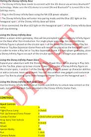 Unique web codes to unlock . 8040889 Disney Infinity Base Inf 8040889 User Manual Inf2 Ble Man Wip 081415 1 X Disney Interactive Studios