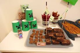 Ich dachte mir, dass ein quadratischer kuchen doch auch so ganz cool aussieht und von daher die form öfter zum einsatz kommen wird. Minecraft Party Zum Kindergeburtstag Mit Deko Spielen Kuchen