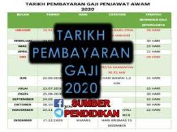 Jadual gaji kerajaan negeri sarawak 2020. Tarikh Pembayaran Gaji Penjawat Awam 2020