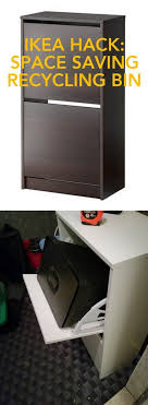 Bissa Shoe Cabinet Turned Vertical Space Saving Trash Recycling Bin Aufbewahrung Selbstgemacht Schuhregal Ikea Lagerplatze
