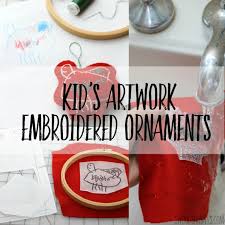 Turn your kids' artwork into unique wall art by uploading their creation onto a canvas print or making a framed print. Turn Kid S Artwork Into An Embroidered Ornament Needle Work