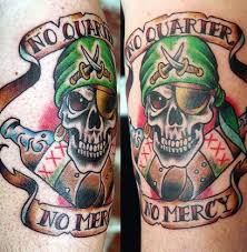 Find the best free tattoo design ideas at tribalshapes.com. No Quarter No Mercy Forearm Tattoo Picture Tattooimages Biz